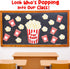 Glenmal 70 Pcs Popcorn Stickers Popcorn Accents with 6 Marking Pens Popcorn Box Back to School Classroom Bulletin Border Decoration for Class Blac...