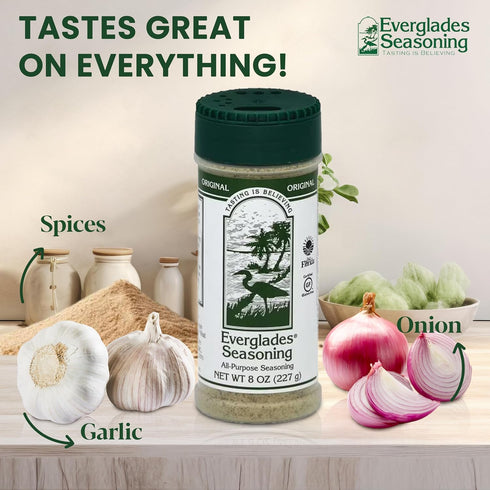 Everglades All-Purpose Seasoning – Signature Southern Blend of Bold Herbs & Spices – Sugar-Free, Zero-Calorie, All-Natural – Perfect for Chicken, ...