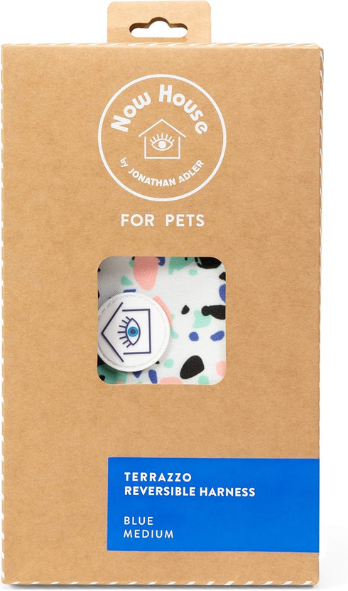 Now House for Pets by Jonathan Adler Terrazzo Reversible Harness, Medium | Stylish, Fashionable, and Functional Way to Keep Your Dog Looking Great...