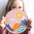 Harimau 4Pcs Beginner Embroidery Kit,Natural Landscape Pattern,Cross Stitch Kits, Including Stamped Embroidery Cloth with 2 Embroidery Hoops, Mult...