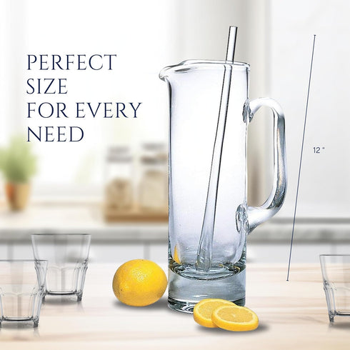 Badash Glass Cocktail Stirrer - 12" Long Mouth-Blown Lead-Free Glass Stir Rod - Bar Cocktail Shaker Spoon - Cocktail Stirrer for Drinks...