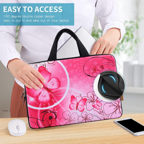icolor 14 15 15.4 15.6 inch Laptop Handle bag Computer Protect Case Pouch Holder Notebook Sleeve Neoprene Cover Soft Carring Travel Case for Dell ...