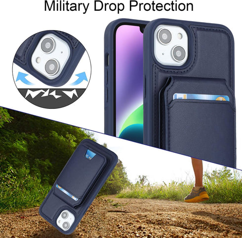 ?????? for iPhone 14 Case with Card Holder iPhone 13 Case Magsafe Compatible magsafe Wallet Detachable Magnetic Leather Cover for Women and Men-Bl...