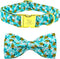 Elegant little tail Dog Collar, Blue Bees Print Dog Collar with Bow Tie Summer Dog Collar Pet Collar Boy Girl Cute Bowtie Collar Dog for Small Med...