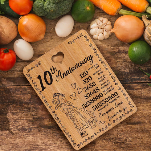 10 Year Anniversary Unique Gifts for Wife Couples Him Her, 10th Year Tin Anniversary Wedding Gifts for Husband Wife, Ten Year Wedding Anniversary ...