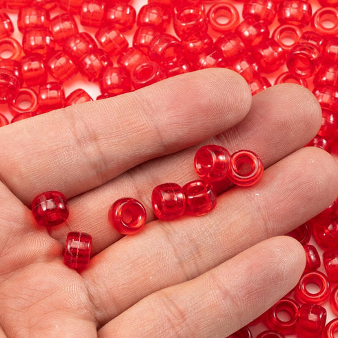 1000 Pcs Acrylic DIY Pony Beads 6x9mm Bulk for Friendship Bracelet Necklace Jewelry Making Earring Hair Braiding Kandi Beads Kit...