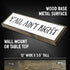 Wood & Metal Southern Sign – Weatherproof Indoor Outdoor Wall Decor – Rustic Charm with "Y’all Ain’t Right" – Gift-Wrapped & Ready to Give...