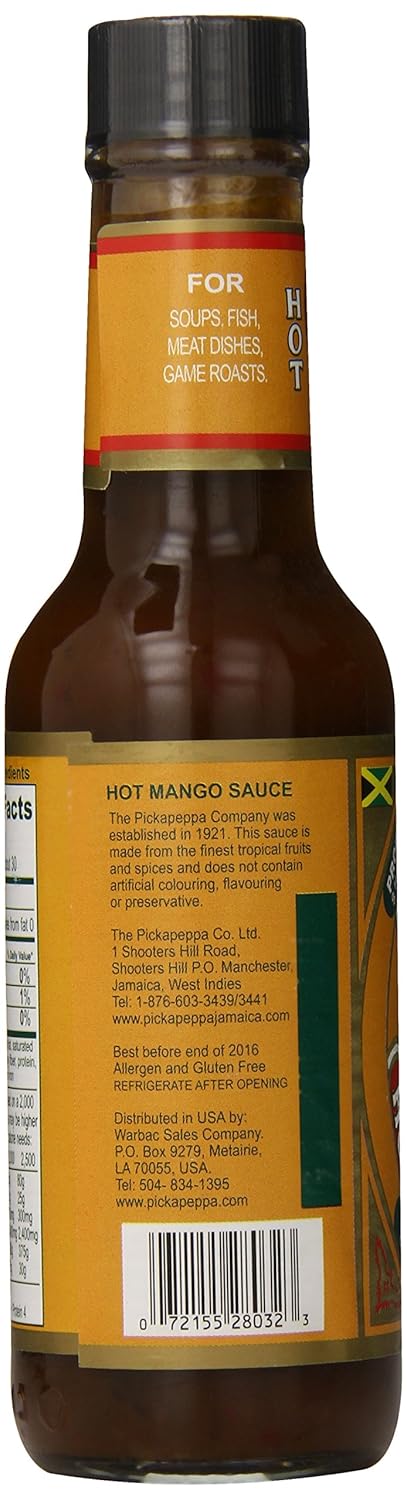 Pickapeppa Hot Sauce, Mango, 5 Ounce (pack of 3)...