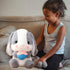 HOUPU Soft Toy - Sitting Lop Eared Rabbit, Easter White Rabbit Stuffed Bunny Animal with Carrot Soft Lovely Realistic Long-Eared Standing Pink Plu...