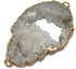 LE SKY 5 Pcs Natural Stone Connectors White Irregular Druzy Geode Agate Pendants Healing Chakra Energy Stone for Jewelry Making Necklace...