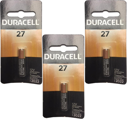 DURACELL 3X MN27 Alkaline 12V Battery Garage Openers Keyless Remotes Fobs...