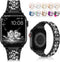 LELONG Compatible with Apple Watch Band 38mm 40mm 41mm Series 9 Series 8 7 6 5 4 3 2 1 SE Ultra, Bling Replacement Bracelet iWatch Band, Diamond R...