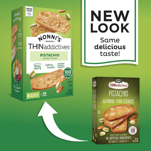 Nonni's, Thin addictives Pistachio Almond Crisps, 4.4 Ounce...