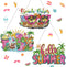 Burbell 3 Pcs Summer Diamond Painting Kits Beach Sunglasses Smoothie Diamond Art Hanging Ornament Sign Summer DIY Diamond Painting Art Kits for Su...