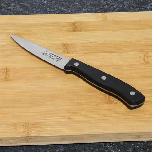 Chef Craft Select Paring Knife, 4 inch blade 8 inches in length, Stainless Steel/Black...