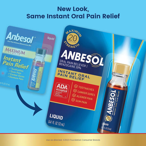 Anbesol Maximum Strength Oral Anesthetic Liquid - 0.41 fl oz (packaging may vary)...
