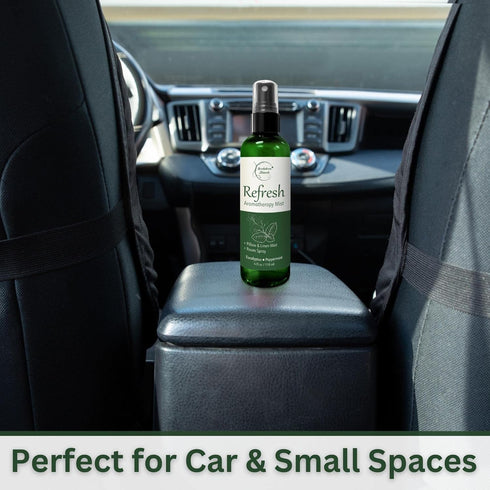 Refresh Aromatherapy Room Spray & Pillow Mist. Peppermint & Eucalyptus Essential Oil Spray, Linen Mist, Natural Car Air Freshener Bathroom Freshen...