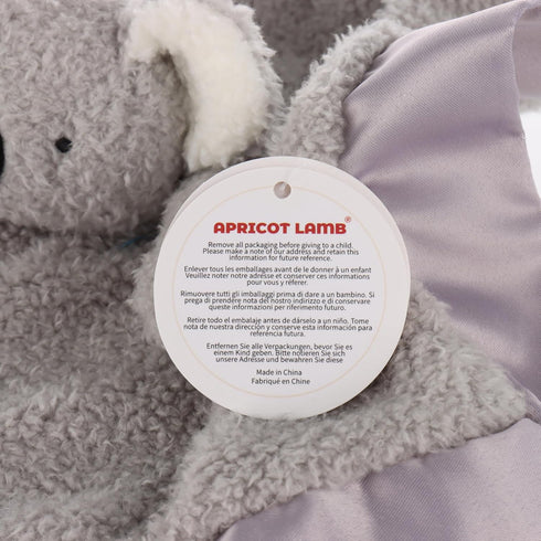 Apricot Lamb Stuffed Animals Soft Security Blanket Gray Koala Infant Nursery Character Blanket Luxury Snuggler Plush(Gray Koala, 14 Inches)...
