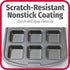 GoodCook 12-Cavity Nonstick Steel Mini Bite-Size Dessert Bar Pan, Gray...