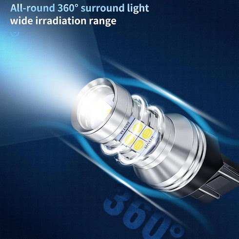 7440 7443 LED Bulbs for Reverse Lights, 6000K White 7441 7444 T20 W21W with Projector Replacement for Backup Tail Brake Turn Signal Parking Lights...