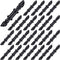 Mudder 300 Pieces Single Barbed Connectors 1/4 Inch Drip Irrigation Parts Drip Irrigation Barbed Coupling Fitting, Black...