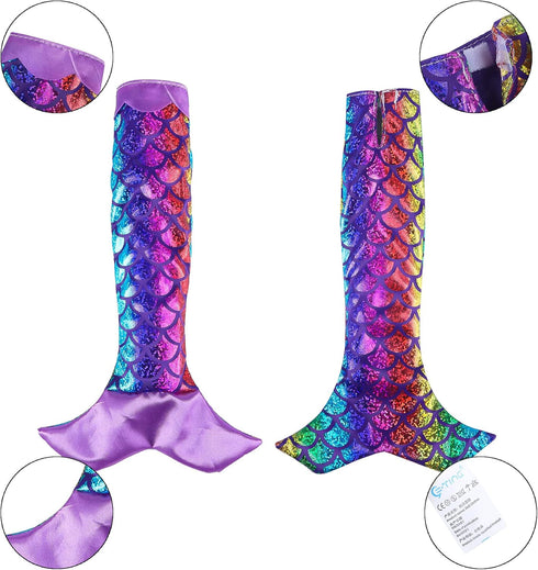 E-TING Santa Mermaid Dress Clothing for Elf Doll Christmas Accessories (Purple)...