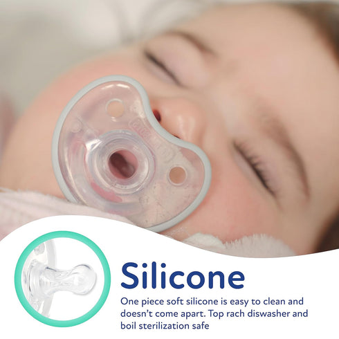 Dr. Talbot's Soft-Flex Orthodontic Pacifiers 6-12 Months, Aqua/White, 2 Pack...