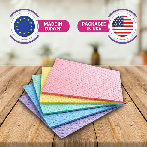 Swedish Dishcloths – Eco-Friendly Reusable Kitchen Towels – 3 Pack Cleaning Cloths for Dishes, Counters & Surfaces – Super Absorbent, Compostable,...