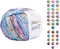 Jeans ST Multicolored/Rainbow Fancy Donut Yarn - 50gr, 160m/175yds - 55% Cotton & 45% Acrylic - Fine (2) - Verigated Yarn for Crochet & Knitting (...