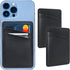 Phone Card Holder for Back of Phone, Leather Phone Wallet Stick On, Credit Card Holder for Phone Case Compatible with iPhone, Samsung, Android and...