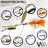 Trout Lures Trout Spinners, Rooster Bait Tail Trout Fishing Lures for Bass Salmon Pike, Fishing Spinner Kit Smallmouth Bass Lures with Brass Spinn...
