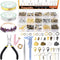 Tanstic 1467Pcs Jewelry Making Supplies Kit, Jewelry Making Kit with Jewelry Pliers, Jump Rings, Copper Wires, Jewelry Findings Supplies, Tweezer,...
