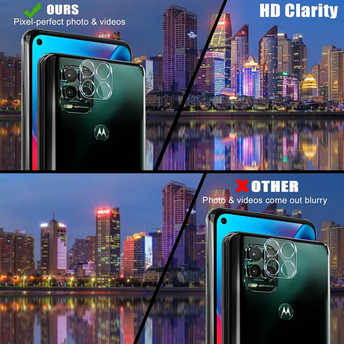TQLGY 3 Pack Screen Protector for Motorola Moto G Stylus 5G 2021 with 3 Pack Camera Lens Protector, Ultra HD Tempered Glass, 9H Hardness, Anti-Scr...