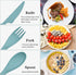 4 Sets Reusable Utensils Set with Case, Plastic Camping Utensil Set Knife Forks and Spoon for Lunch Box Kit, Cool Dirt Bike Pattern Travel Cutlery...