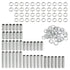 MECCANIXITY Lamp Pipe Kit with Lock Nuts Teeth Washers 1/8IP Thread Fasteners Assortment for Chandelier Ceiling Light Repair Assembly DIY Hardware...