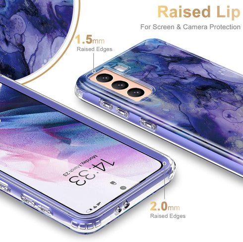 Esdot for Samsung Galaxy S21 Case,Military Grade Passing 21ft Drop Test,Rugged Cover with Fashionable Designs for Women Girls,Shockproof Protectiv...