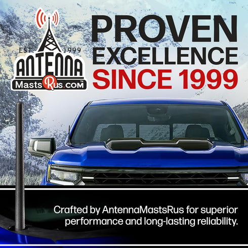 AntennaMastsRus Short Rubber Antenna fits Chevrolet Silverado 1500 (2006-2026), The Original 6 3/4 Inch, Car Wash Proof, Durable EPDM Rubber, Inte...