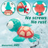 Pull-string Swimming Sea Friends Bath Toy for Kids (Turtle with Swim Ring)...