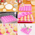 20 Holes Silicone Non-stick Cake Pop Kit Silicone Lollipop Mold Cake Mold Baking Chocolate Ice Lattice Bakeware Mould +20 Sticks...
