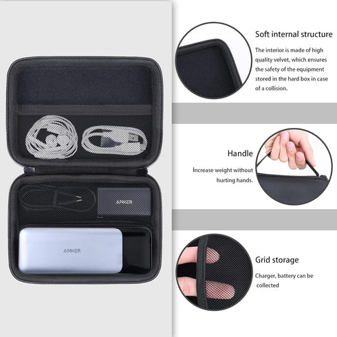 khanka Hard Travel Case Replacement for Anker 737 Power Bank (PowerCore 24K), 24,000mAh 3-Port Portable Charger, Case Only......