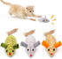 Potaroma Cat Toys 3Pcs Squeak Mice, Interactive Catnip Silvervine Animals Toys for Indoor Kittens, Dental Matatabi Cat Nip Chirping Toy, Cat Chew ...