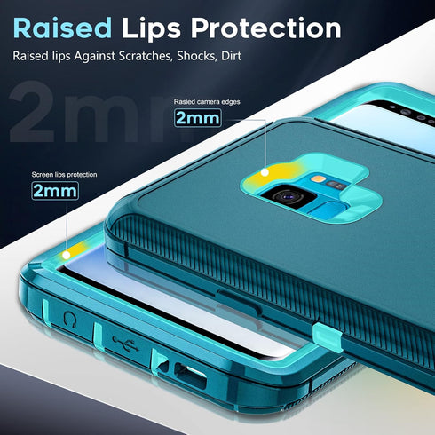 LeYi Compatible for Galaxy S9 Case, Samsung Galaxy S9 Case, 3 in 1 Full Body Shockproof Rubber Dustproof Rugged Defender Protection Case Samsung G...