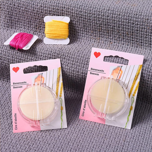 Thread Wax for Sewing, Beeswax Thread Conditioner for Sewing, with Box for Quilting Making Sewing Strengthening Line, Sewing Supplies for Embroide...