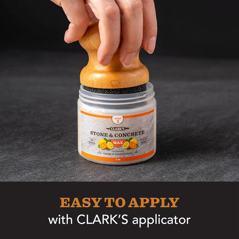 CLARK’S Stone and Concrete Wax - Soapstone Wax with Orange and Lemon Extracts - Helps Preserve and Protect Against Liquids - Revitalizes Stone Sur...