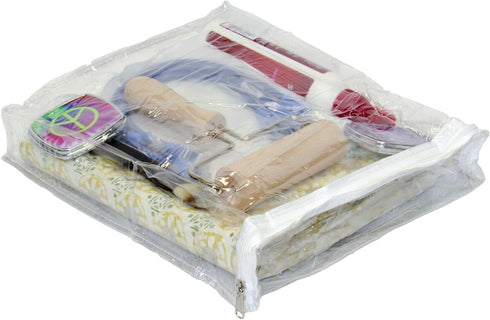 Heavy Duty Vinyl Zippered See-Through Storage Bags (Clear) for Jewelry, Shirts, Cosmetics, Arts & Crafts Supplies and Much More! (9" x 11" x 2") 0...