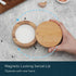 KITCHENDAO Bamboo Salt Cellar Bowl Box?Elegant Kitchen Salt Container Holder with Swivel Magnetic Lid to Store Pepper Spice Bath Salt Sea Salt Her...