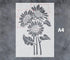 GSS Designs Sunflower Stencils 8.3x11.7Inch Flower Stencils for Painting on Wood Canvas Paper Fabric Floor Furniture Reusable Mylar Stencil for Cr...