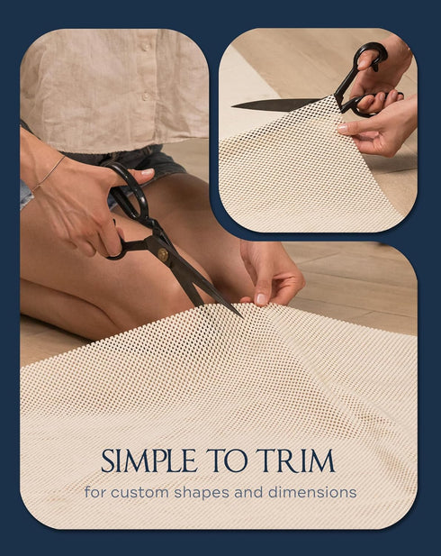 Non-Slip Rug Pad Gripper - 2x3 ft Under Rug Padding for Area Rugs | Enhanced Protection and Cushioning | Secure Carpet Gripper for Hardwood Floors...