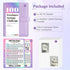 Sooez 100 Envelopes Money Saving Challenge, Savings Challenges Book with Envelopes, Flexible Saving $5050, 2600, 300, Savings Binder with 100 Pock...