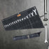 16 Pocket Wrench Roll Up Pouch Metric & Standard Wrench Set Organizer & Roll-Up Pouch Tool Bag Hand Made of 100% Cotton Full Waxed Canvas - Coal B...